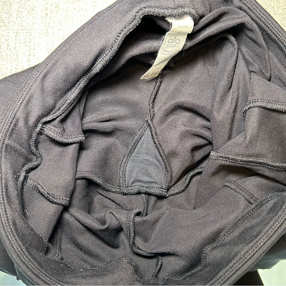 Alo Yoga High-Waist 7/8 Zip It Flare Legging Black Size Medium - Picture 12 of 13